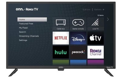 onn Roku TV HD Smart DLED 24''/32'' 720p Wireless Streaming HDMI Netflix Hulu