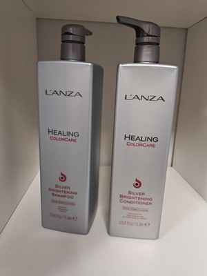 Lanza Healing ColorCare Silver Brightening Shampoo & Conditioner Liters