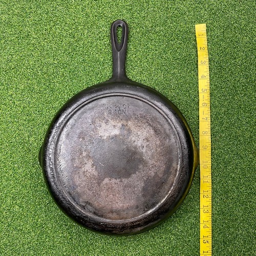 Vintage Cast Iron Fry Pan No.8 With Handle Skillet 10 5/8" - Afbeelding 6 van 6