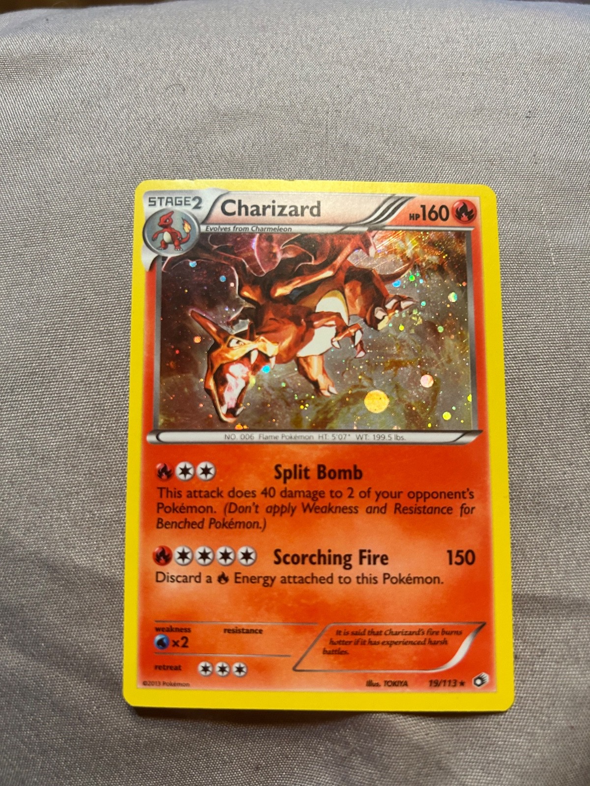 Pokemon Legendary Treasures Charizard Holo Rare Card 19/113 Cosmos lp/mp