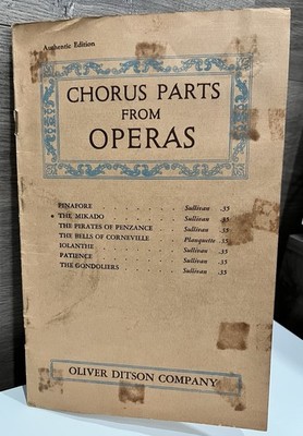 The Mikado or The Town of Titipu by W.S. Gilbert & Sullivan Vintage 1927 Piano
