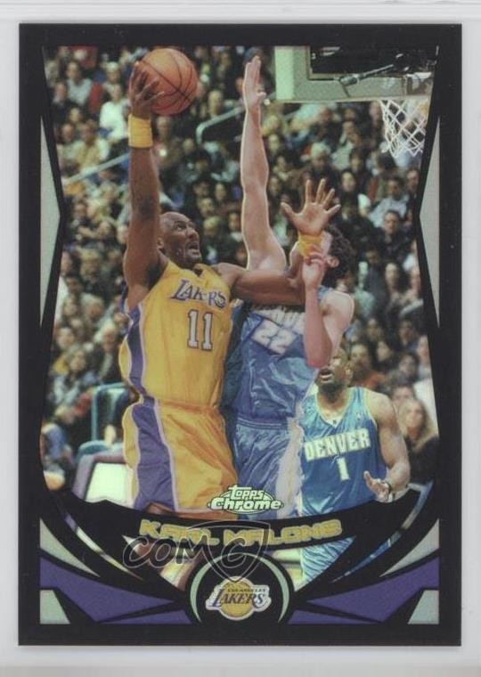 2004-05 Topps Chrome Black Refractor 486/500 Karl Malone #110 HOF 04vb