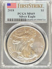 2018 Silver Eagle MS69 PCGS First Strike (PA#35000714)