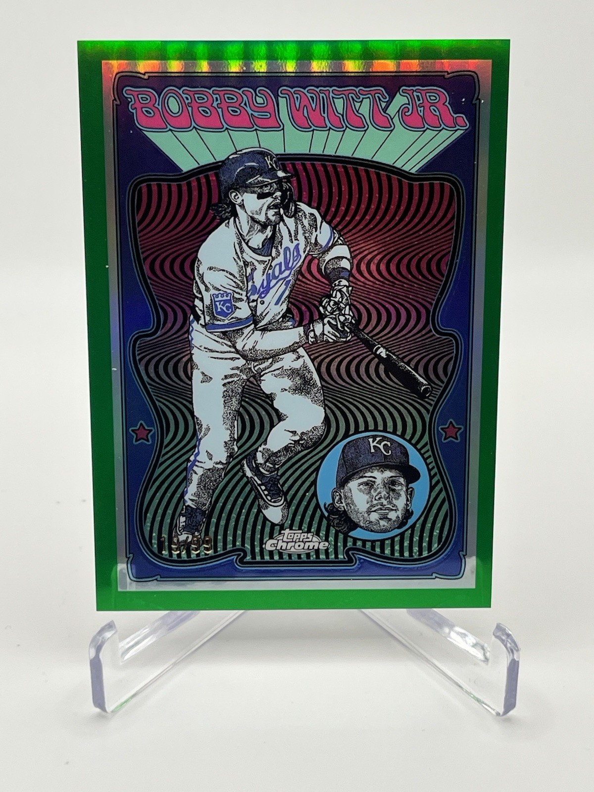 2025 Topps Chrome Bobby Witt Jr UV-3 Green Ultra Violet AllStars /99 SSP 🔥