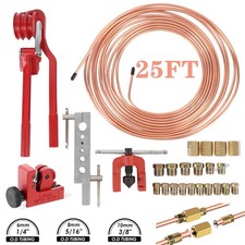 Brake Line Pipe Repair 20 Nuts Fittings Kit 316 25ft Copper Pipe Flaring Tools Brake Line Pipe Repair 20 Nuts Fittings Kit 316 25ft Copper Pipe Flaring Tools
