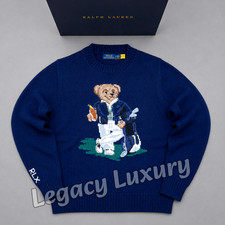 RLX POLO PALPH LAUREN Golf Polo Bear Blue Kni...
