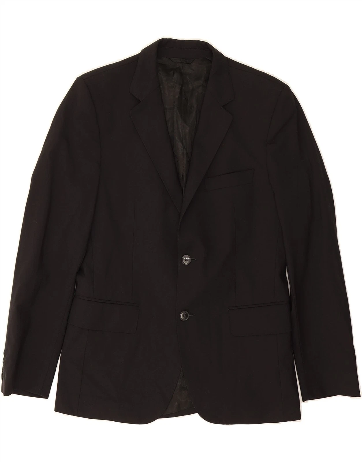 RICHMOND Mens 2 Button Blazer Jacket IT 48 Medium Black Wool CM04