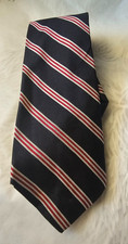 BROOKS BROTHERS MAKERS Tie Pure Silk Woven in England Made in USA Pre-owned