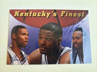 Kentucky Wildcats Card Ron Mercer Antoine Walker Derek Anderson Signed Auto