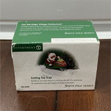 Department 56 North Pole Series Santa Claus Snowmobile Porcelain Figurine Boxed