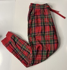 Old Navy Men  s Small Boys L/ XL Plaid Flannel Pj Pants Christmas Pajamas EUC