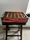 Vintage 1970 Coca-cola Red Wooden Crate Divided 24-6.5oz Glass Bottle, Chatt.