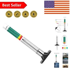 Professional Color-Coded Tire Tread Depth Gauge - Essential for Vehicle Safety