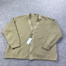 Muji Cardigan Sweater Mens Large Beige Warm Washable  Unisex   512744-50