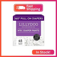 LILLYDOOO Pantalon à couches à enfiler grand enfant, taille 8 (37+ lbs), 45 pièces, TCF