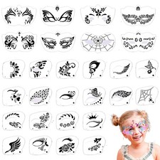 28 Pcs Face Paint Stencils Kits Face Painting Stencils Reusable