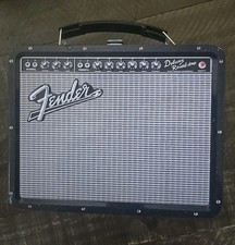 Fender Deluxe Reverb Amp Metal Lunchbox Tin Guitar Collectible Case Black