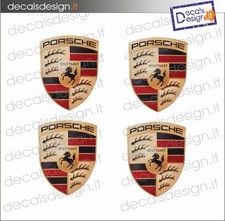 kit adesivi ripristino coprimozzi ruote cerchi porsche carrera 4 dal 2018 in poi