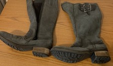 Knee High Suede Gray Boots Size 41 Womens 10 Boot  Co.