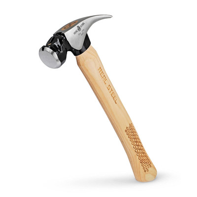 REAL STEEL 20 Oz Magnetic Head Rip Claw Framing Hammer with Hickory Handle Sm...