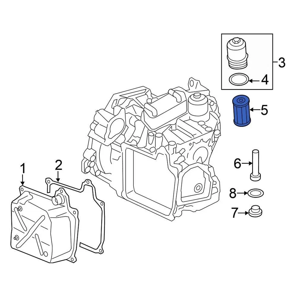 For Volkswagen Jetta 2006-2018 Volkswagen 02E305051C Transmission Oil Filter Foto 4 de 4