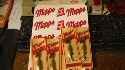 MEPPS Aglia lures, 6 ct + dealer card, NOS, free shipping