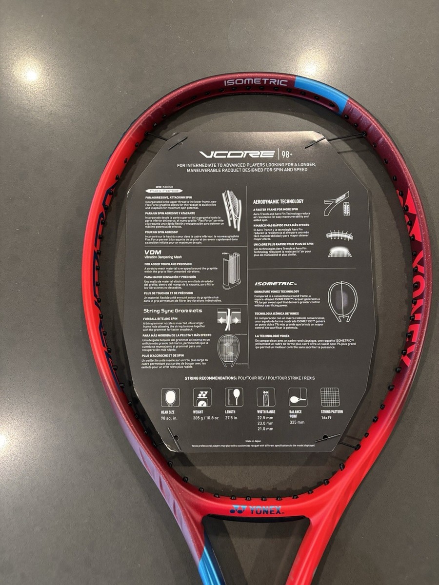 Yonex Vcore 98+ Plus V6 4 1/2 G4 Grip 27.5in Brand New | eBay