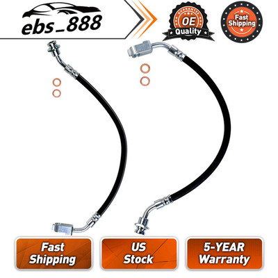 2X Front Brake Hydraulic Hose Brake Line Brake Hose Fits 1986-1994 Nissan D21