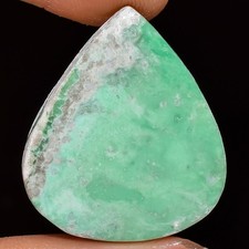 100% Natural Variscite Cabochon Pear Shape Gemstone 21.05 Cts 23x26x4 mm TP108