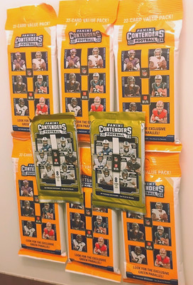 (Lot of 8) °°°2024 Panini- Contenders /NFL Football Cello Fat Packs/ Fast Ship