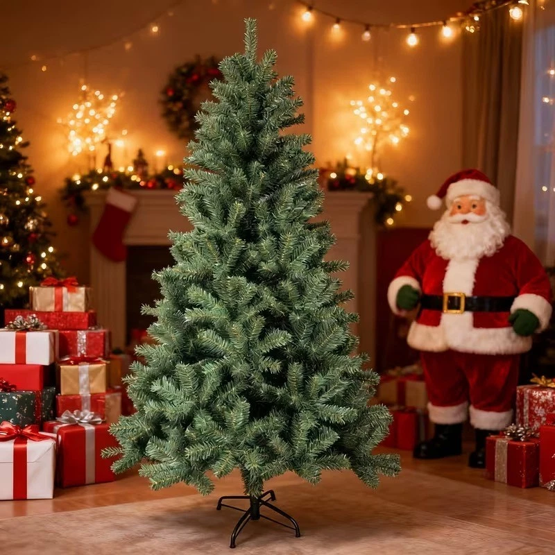 Árbol de Navidad artificial de 3,9 pies soporte de metal realista decoración del hogar de vacaciones de Navidad. Foto 3 de 4