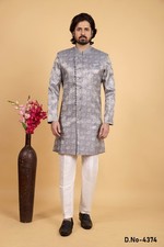 Mens Designer Wedding Bollywood Wear Traditional Semi Indo Western Dress India