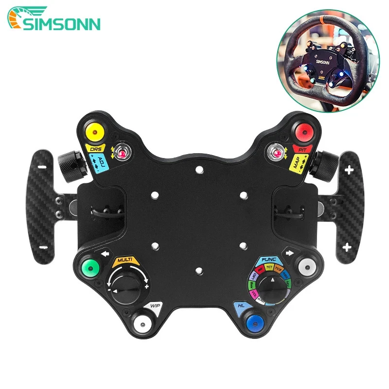 SIMSONN PC Simracing Steering Wheel LED Buttons Racing Hub Instrument Button Box - Image 2 of 4