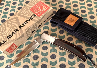 RARE VINTAGE MINT Condition AL MAR NOMAD D-2 Folding Knife Seki Japan 2004 #29