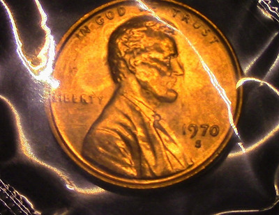 1970 S Lincoln Memorial Cent / Penny  *MINT CELLO*  **RARE - SMALL DATE**