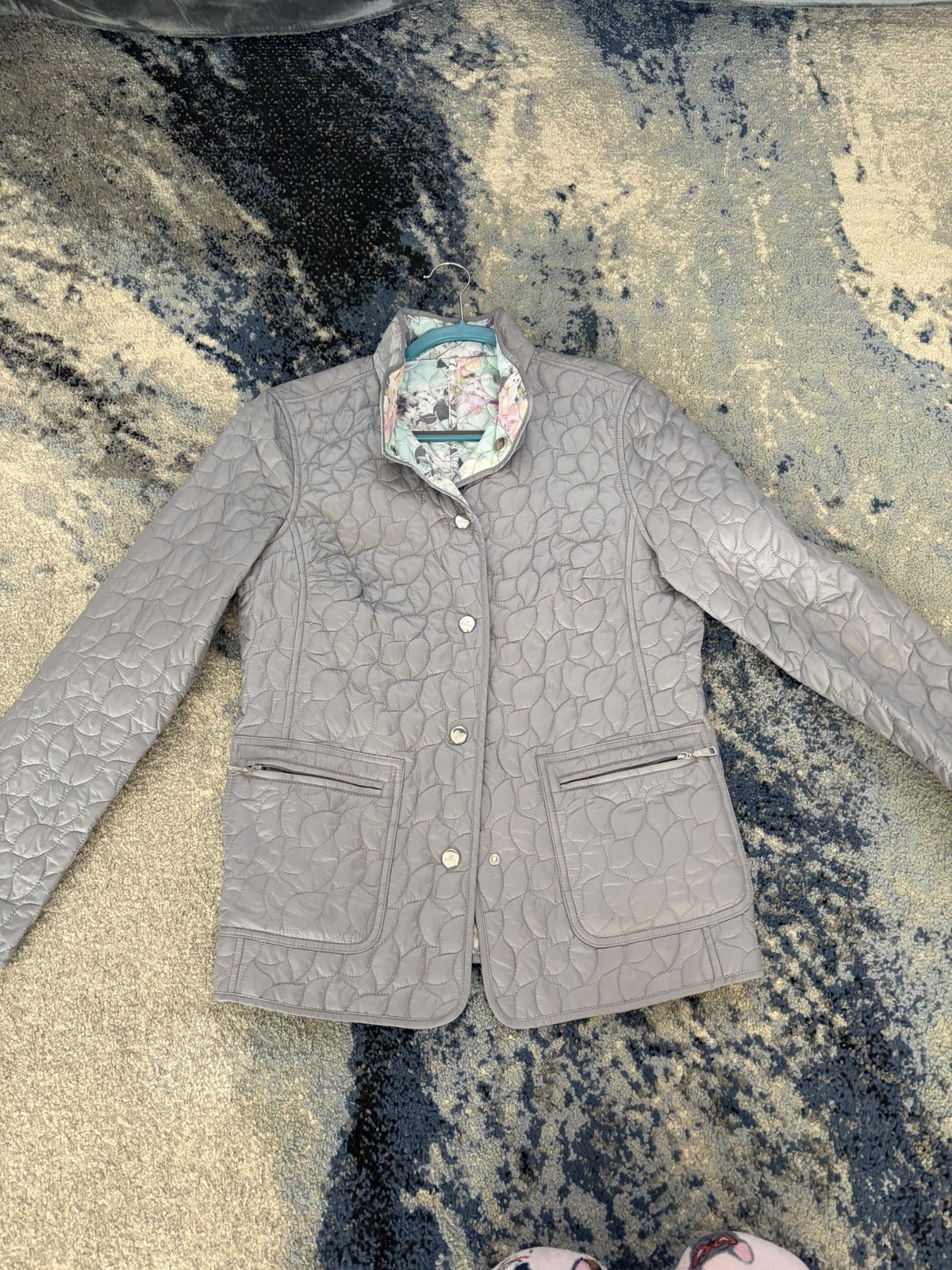 BASLER JACKET REVERSIBLE QUILTED LIGHTWEIGHT Gray… - image 1