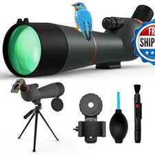 Three Triping Spotting Scope Premium Optics 25-75x85 Tripod SP13