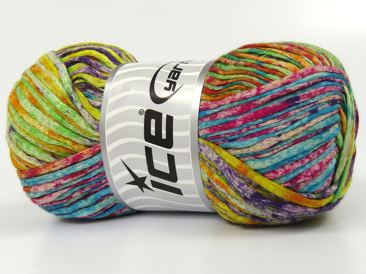 Cotton Splash Rainbow 82034 Ice Yarns 100% Cotton Worsted 100gr