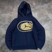 Vintage UC Davis Aggies Faded Blue Distressed Pullover Hoodie USA Made Adult M
