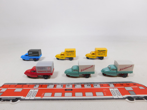 DD936-0, 5 #6x wiking H0 1:87 Tricycle GOLIATH Goli : Kluwe + Hannover 1949 etc - Picture 1 of 5