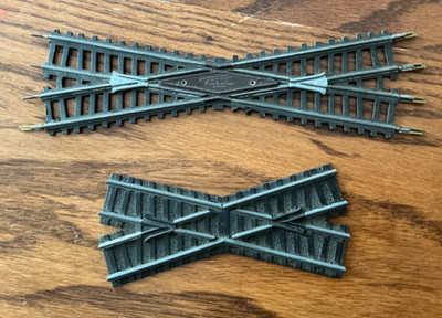 2 Pieces Vintage Fleischmann HO Scale Crossover Track/ West Germany