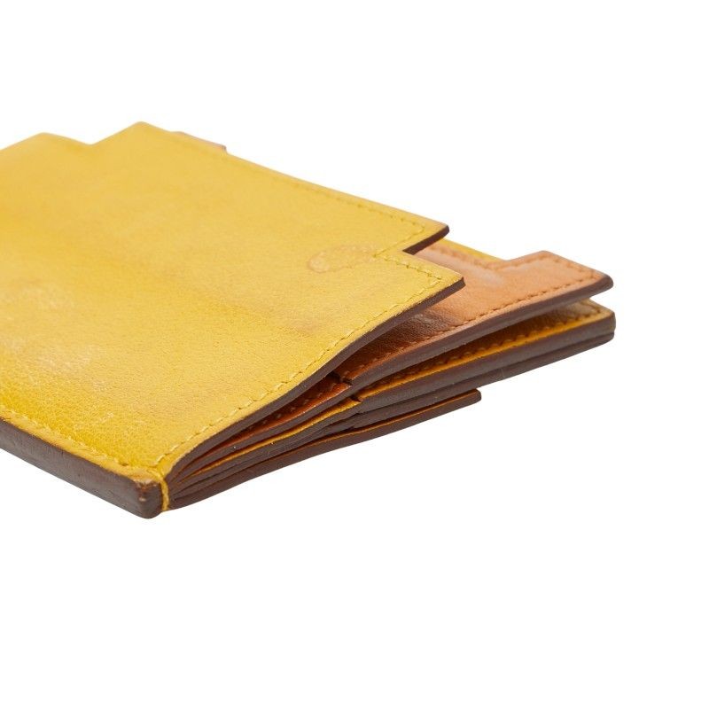 Hermes Murutipuri Card Case Jaune Ambre Toffee 3.9 x 3.1 in thumbnail 4