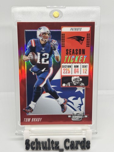 Tom Brady 2018 Contenders Optic Red Prizm Season Ticket #34 SP #/199