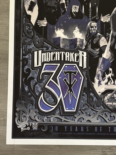 The Undertaker 30 Years Of The Phenom Anniversary Poster WWE Wrestling Original - Picture 7 of 16