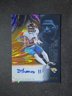 Brian Thomas Jr 2025 Topps Signature Class Auto Orange Lava 4/50 #79 Jaguars