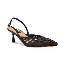 Women's Nine West Randela Woven Kitten Heel Pumps Black