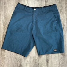Pelagic Pinnacle Hybrid Shorts Mens 34 Blue Fishing Quick Dry Stretch Zip Pocket
