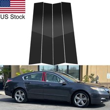 4pcs Glossy Piano Black Pillar Posts Window Door Trim Covers For Acura Tl 09-14 4pcs Glossy Piano Black Pillar Posts Window Door Trim Covers For Acura Tl 09-14