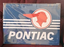 Pontiac Metal Sign Garage Tools Parts Gas Oil Vintage Style Wall Decor