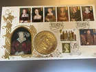 GB STAMPS BENHAM FAUX COIN / MEDALLION FIRST DAY COVER CATHERINE PARR